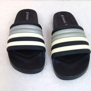 Gianni Bini Slides Black White & Gray  Sandals NWT 8 M